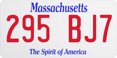 MA license plate 295BJ7