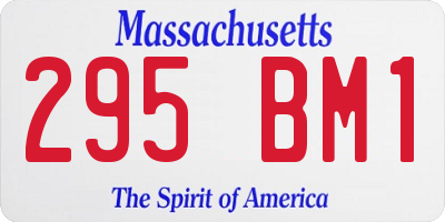 MA license plate 295BM1