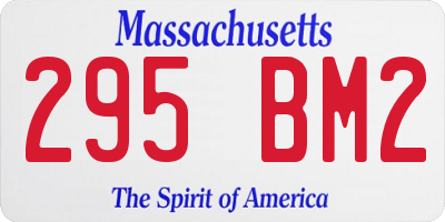 MA license plate 295BM2