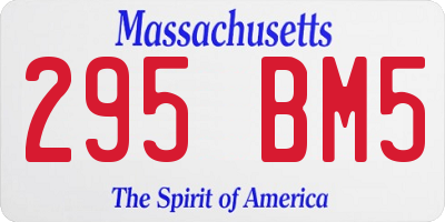 MA license plate 295BM5