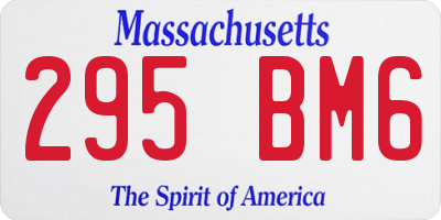 MA license plate 295BM6