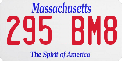 MA license plate 295BM8