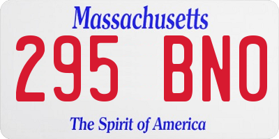 MA license plate 295BN0