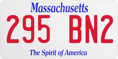 MA license plate 295BN2