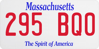 MA license plate 295BQ0