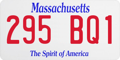 MA license plate 295BQ1