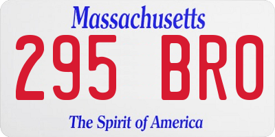 MA license plate 295BR0
