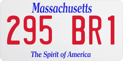 MA license plate 295BR1
