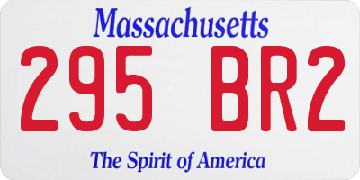 MA license plate 295BR2