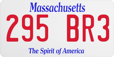 MA license plate 295BR3
