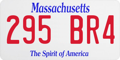 MA license plate 295BR4