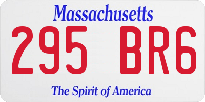 MA license plate 295BR6