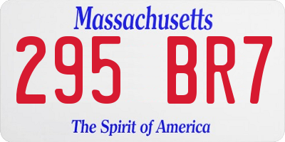 MA license plate 295BR7
