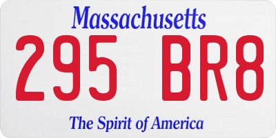 MA license plate 295BR8