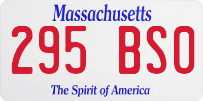 MA license plate 295BS0