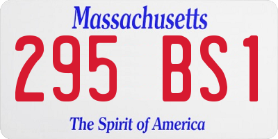 MA license plate 295BS1