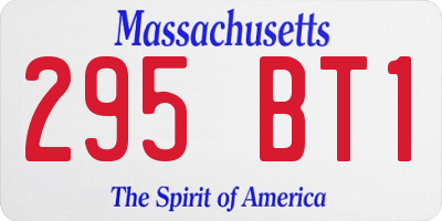 MA license plate 295BT1
