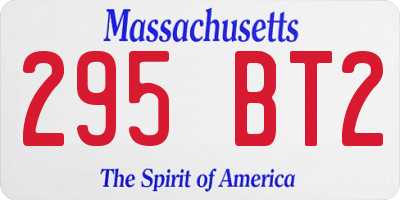 MA license plate 295BT2