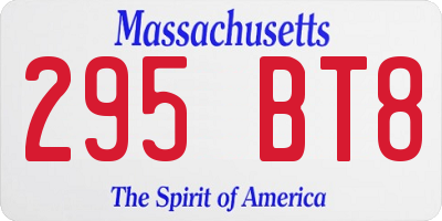MA license plate 295BT8