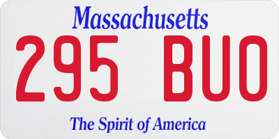 MA license plate 295BU0