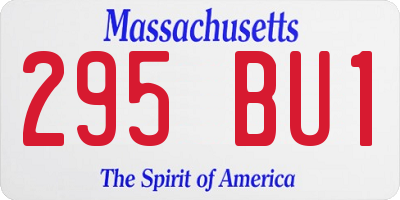 MA license plate 295BU1