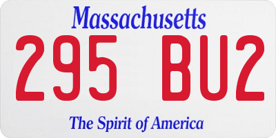MA license plate 295BU2