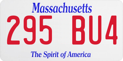 MA license plate 295BU4
