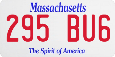 MA license plate 295BU6