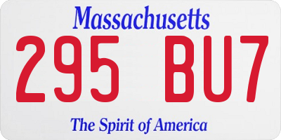 MA license plate 295BU7