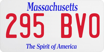 MA license plate 295BV0