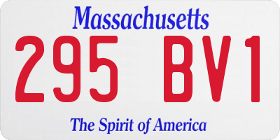 MA license plate 295BV1