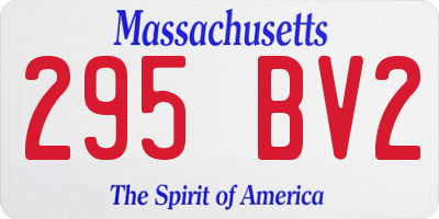 MA license plate 295BV2