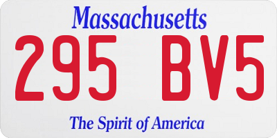 MA license plate 295BV5