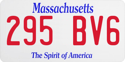 MA license plate 295BV6