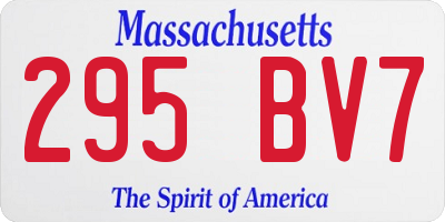 MA license plate 295BV7