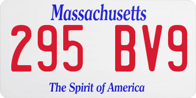 MA license plate 295BV9
