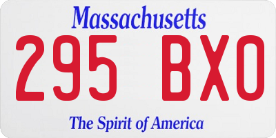 MA license plate 295BX0