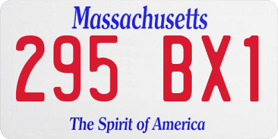 MA license plate 295BX1