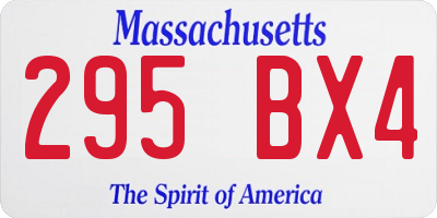 MA license plate 295BX4