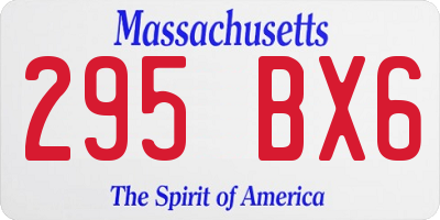 MA license plate 295BX6