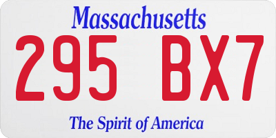 MA license plate 295BX7