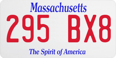 MA license plate 295BX8
