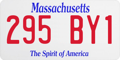 MA license plate 295BY1