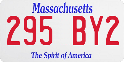 MA license plate 295BY2
