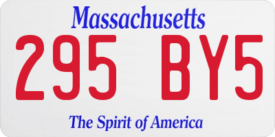 MA license plate 295BY5