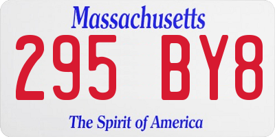 MA license plate 295BY8