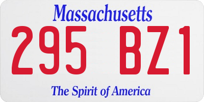 MA license plate 295BZ1
