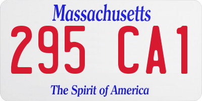 MA license plate 295CA1