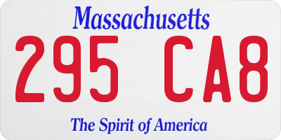 MA license plate 295CA8
