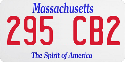 MA license plate 295CB2